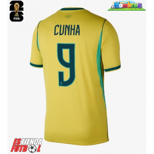 Brasil Matheus Cunha #9 Primera Equipación Mundial 2026 Manga Corta